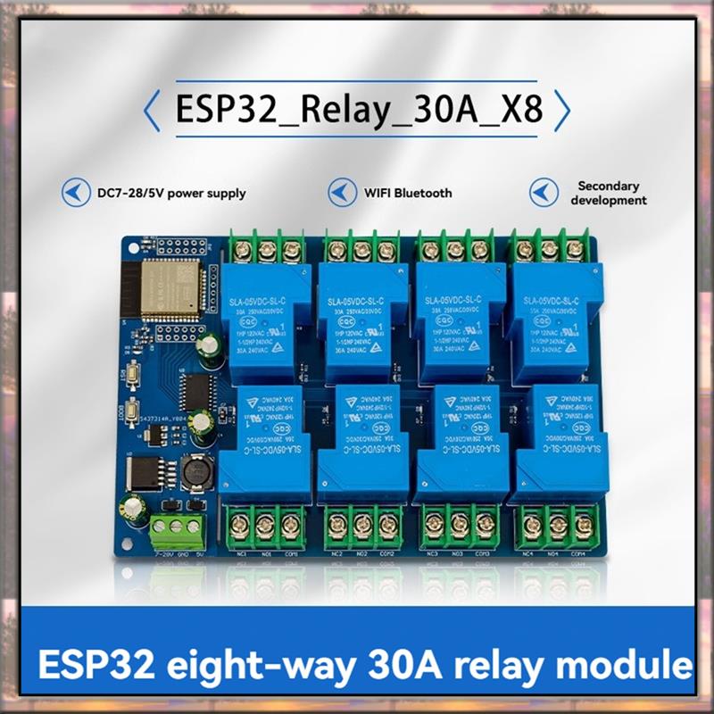 Espressif Esp32 - BAAZ HOT 8-kanałowy moduł przekaźnika 30A