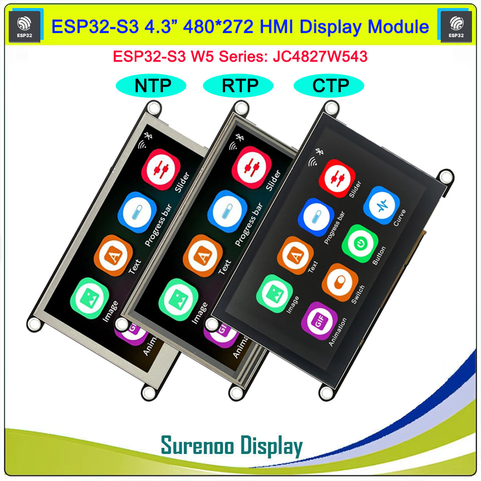 Esp32 P4 - Guition HMI W5 ESP32-S3-N4R8 JC4827W543 4,3-calowy